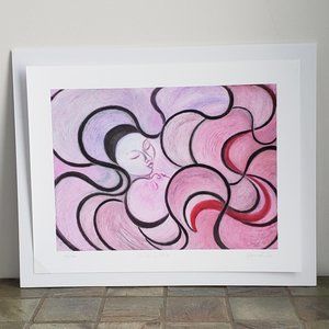 "Child in Pink" an Original Abstract Print